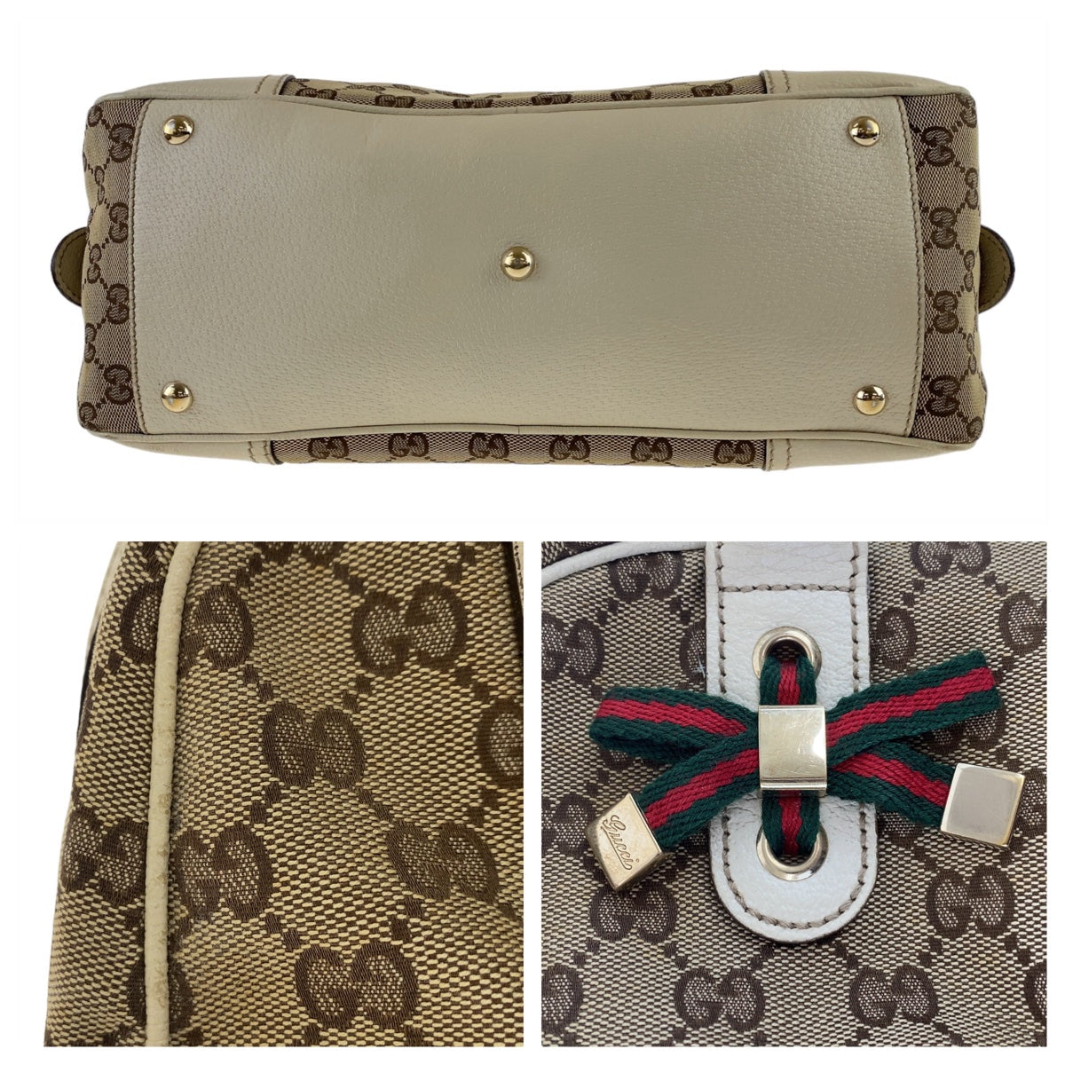 Gucci Princy GG Canvas Leather Handbag