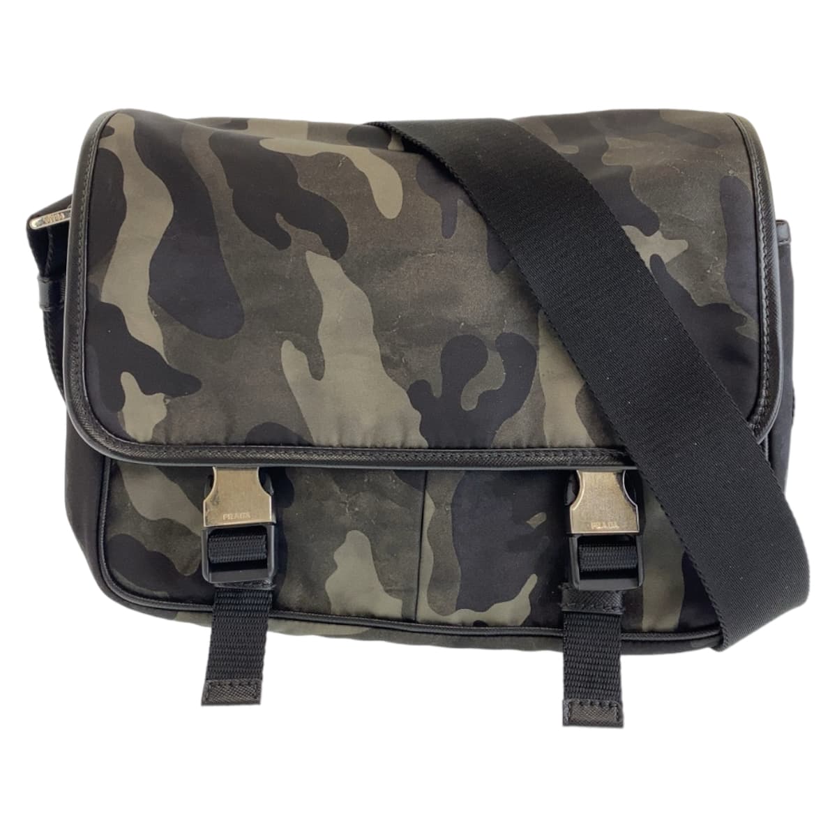 Prada Nylon Tessuto Camouflage Multicolor Shoulder Messenger Bag in Very Good Condition