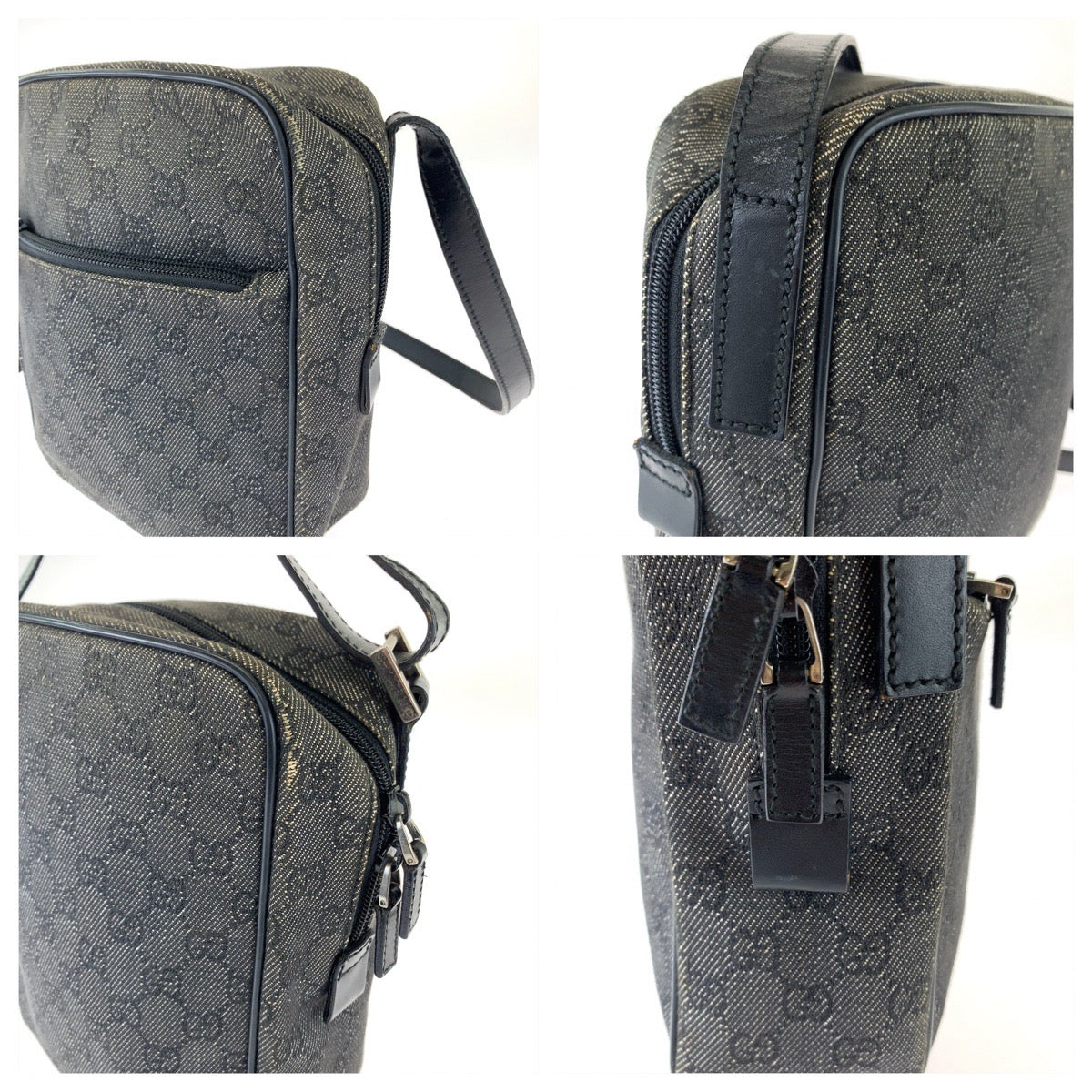 Gucci GG Canvas Shoulder Bag Black