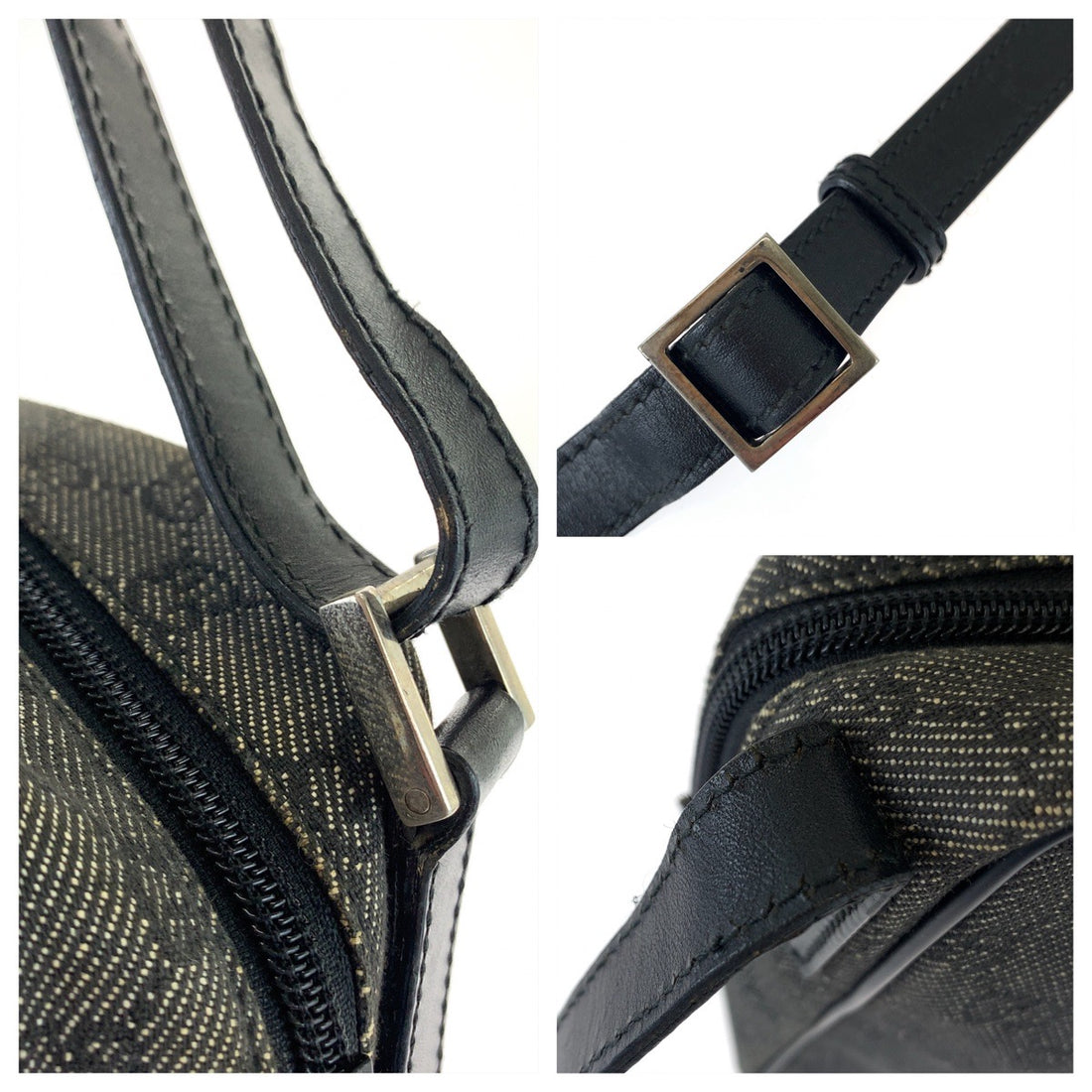 Gucci GG Canvas Shoulder Bag Black