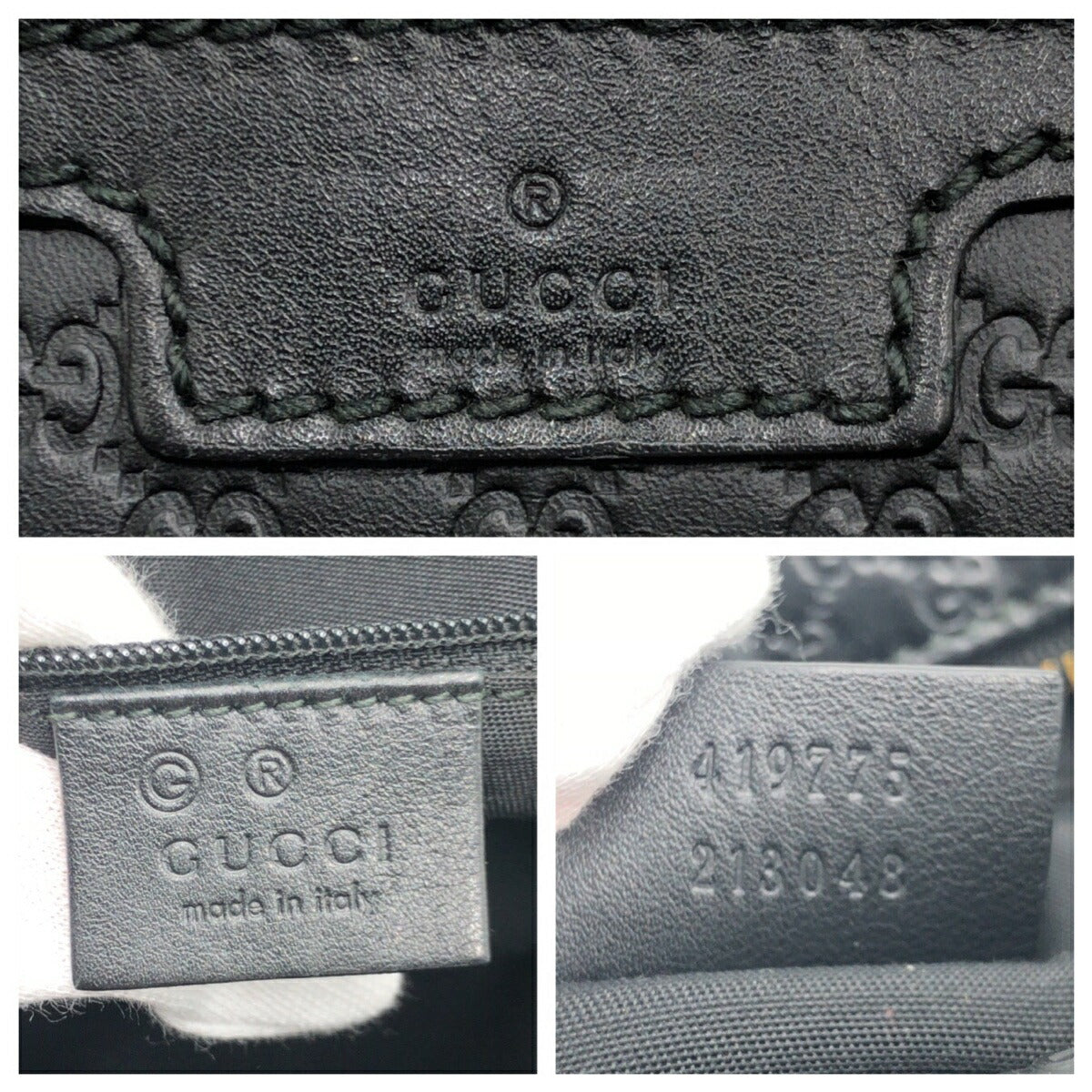 Gucci Leather Microguccissima Clutch