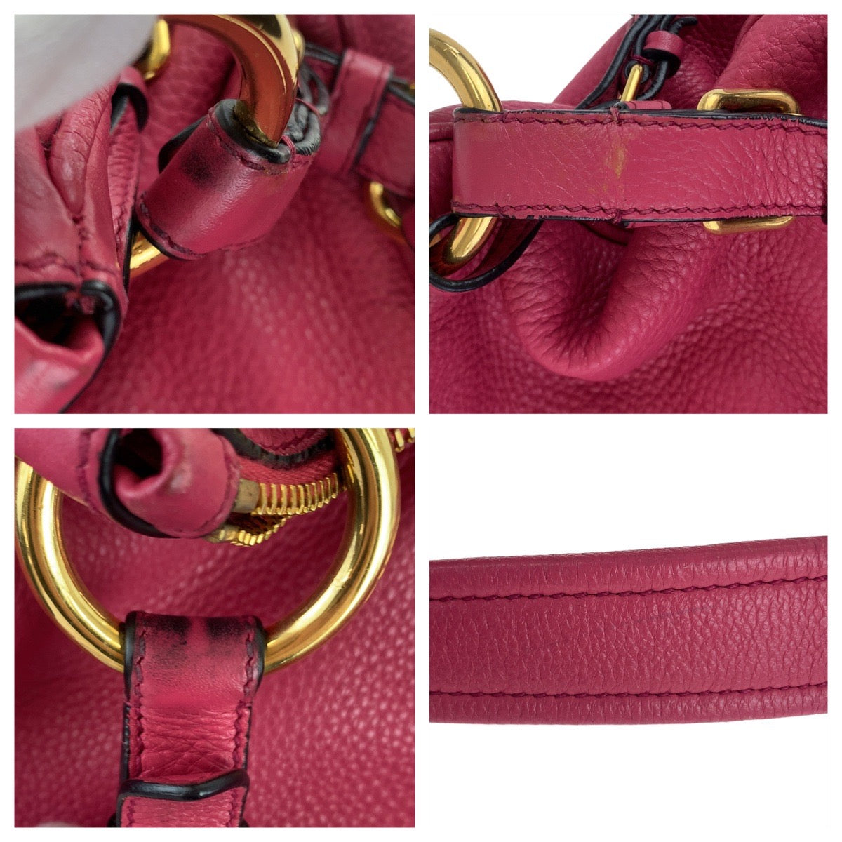 Prada Vitello Daino Leather Shoulder Handbag