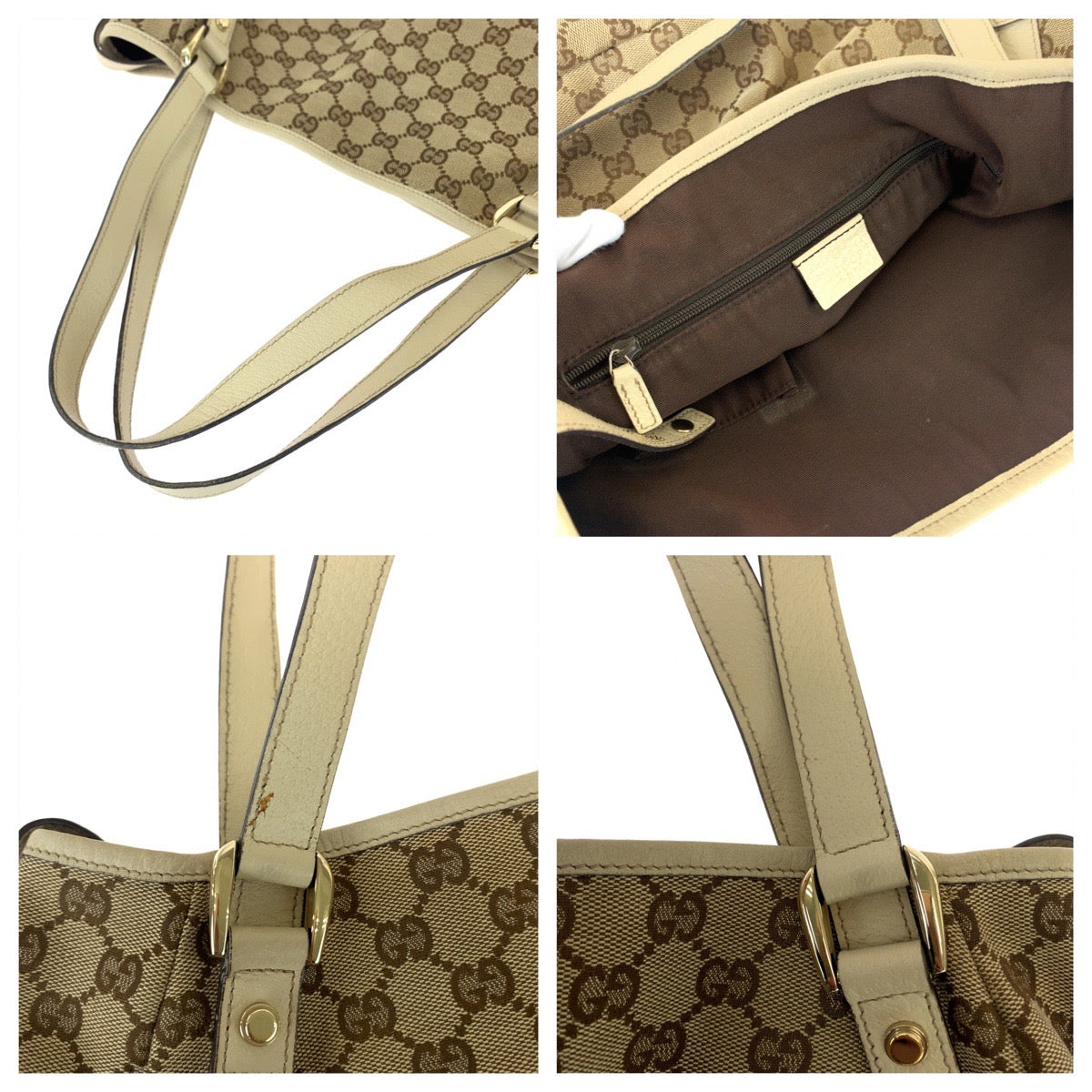 Gucci GG Canvas Abbey Tote Bag 130736 in Very Good Condition