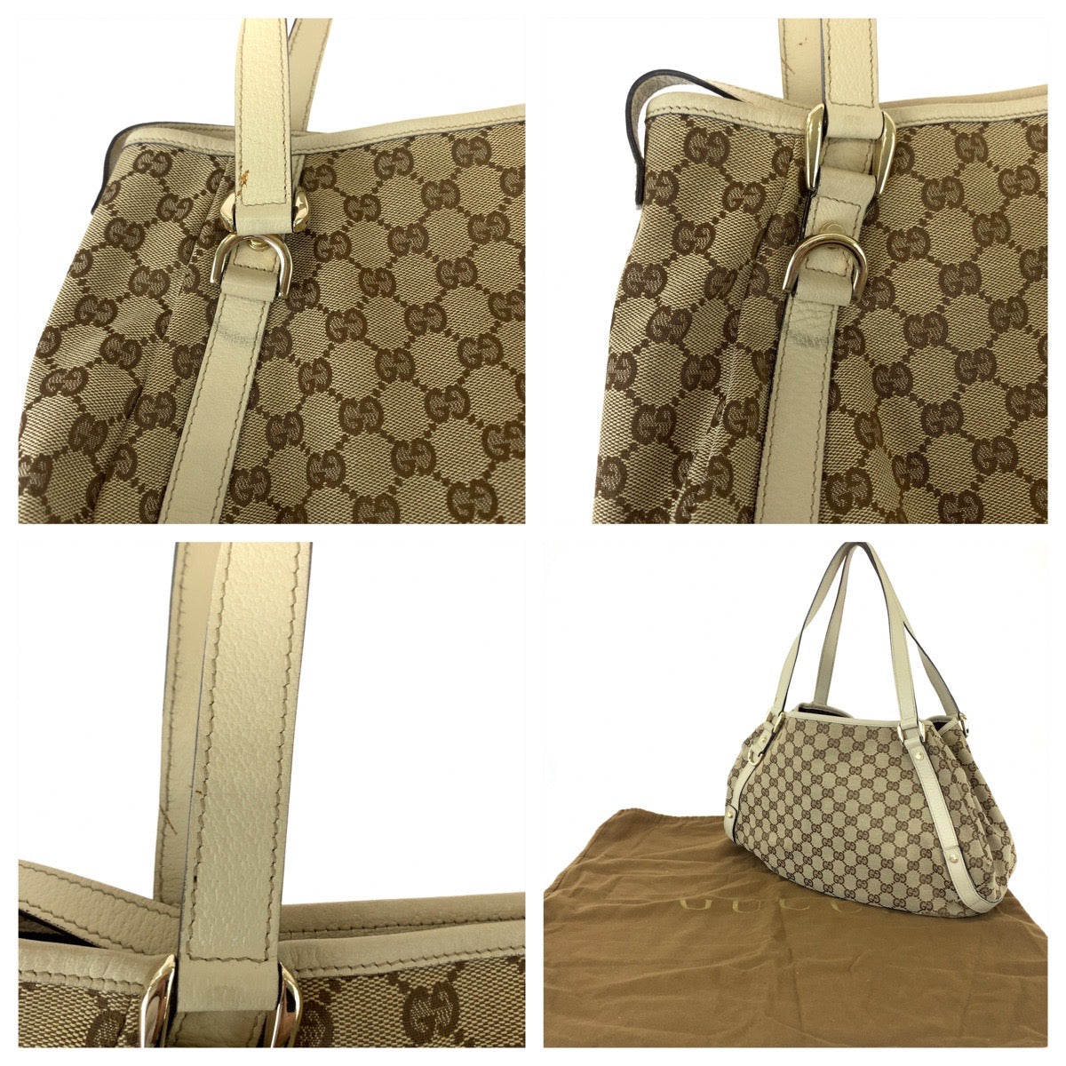 Gucci GG Canvas Abbey Tote Bag 130736 in Very Good Condition