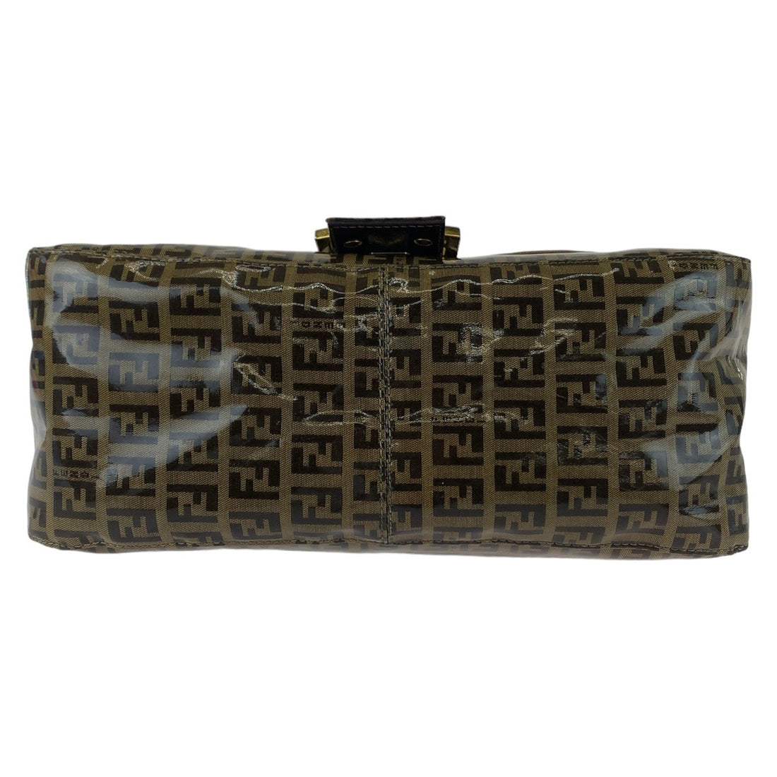 Fendi Mamma Bucket Coated Canvas Leather Shoulder Bag