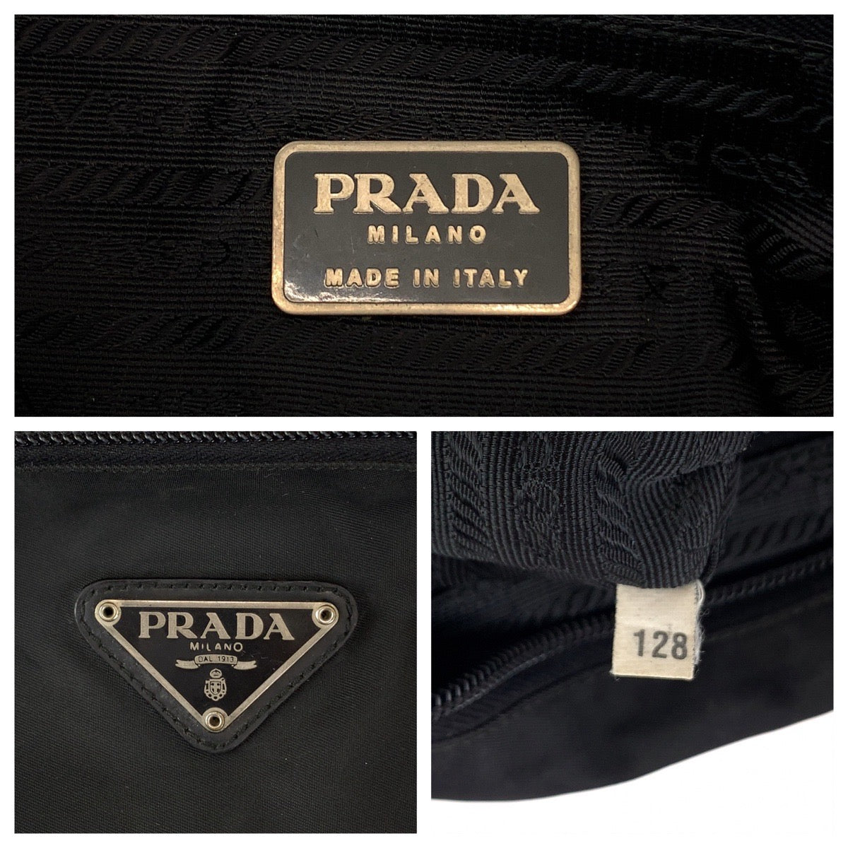 Prada Nylon Tessuto Triangle Logo Tote Bag in Very Good Condition