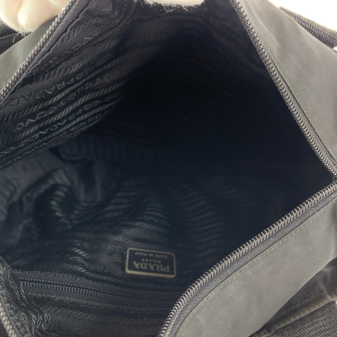 Prada Nylon Tessuto Logo Tote Bag