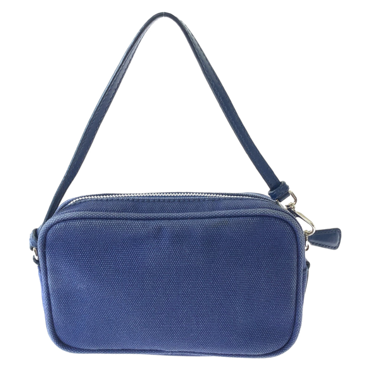 Prada Blue Canvas Mini Handbag Clutch