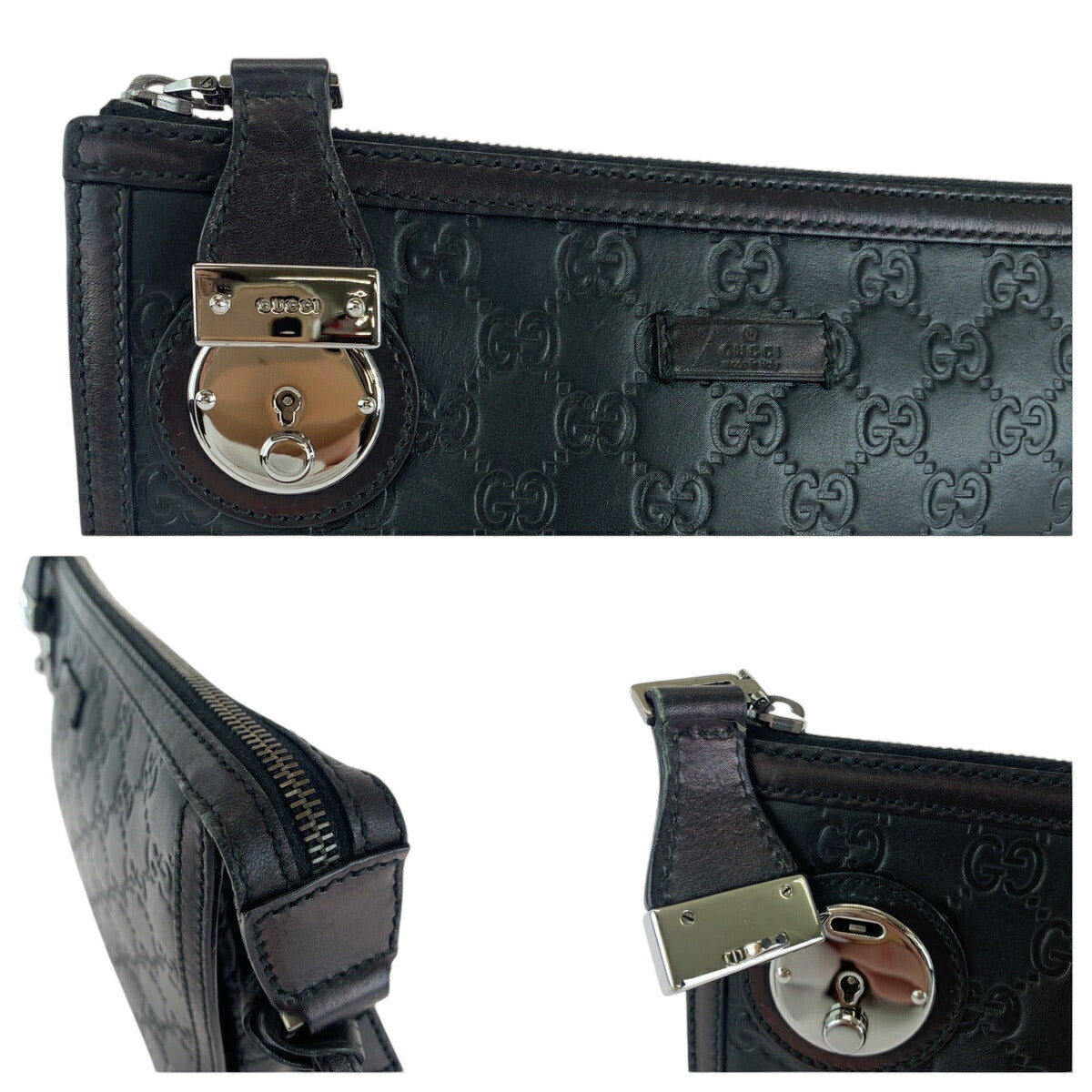 Gucci Leather Black Clutch Bag