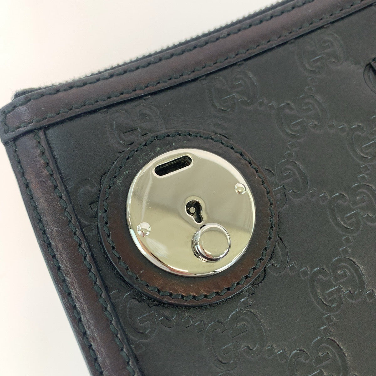 Gucci Leather Black Clutch Bag