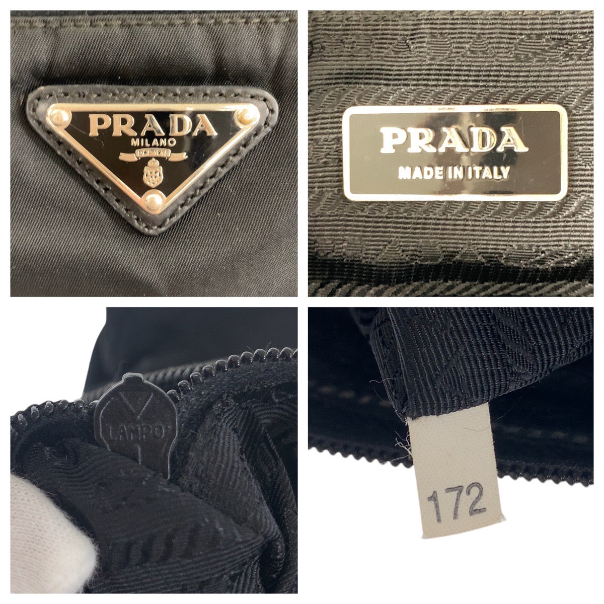 Prada Nylon Tessuto Triangle Logo Plate Shoulder Bag 407893 in Very Good Condition