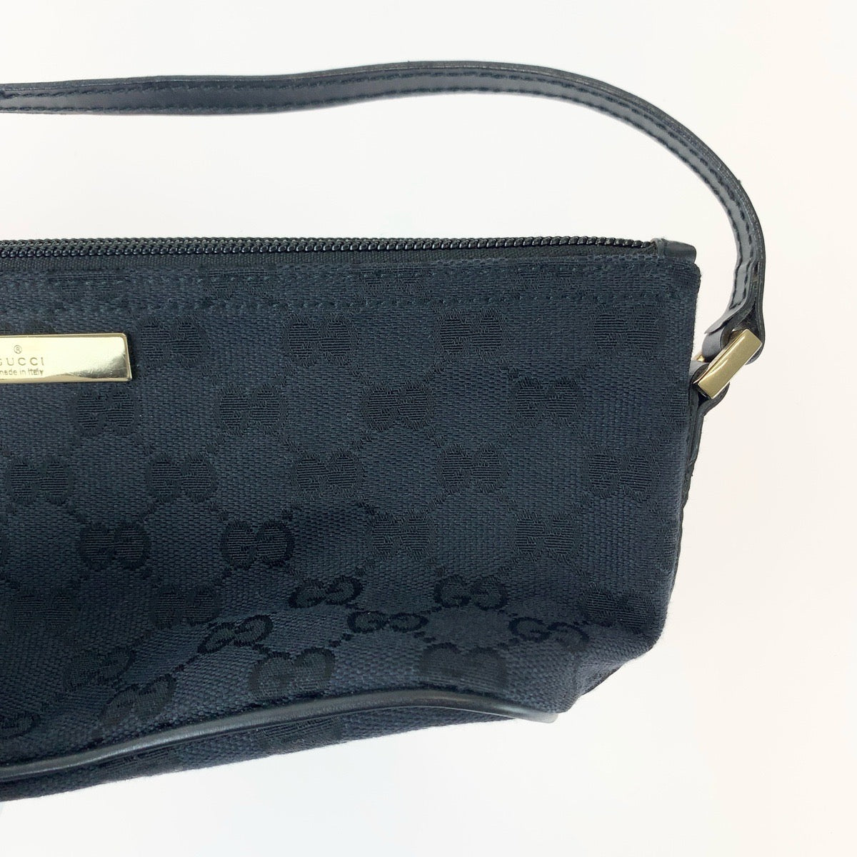 Gucci Black GG Canvas Handbag Accessory Pouch in Great Condition