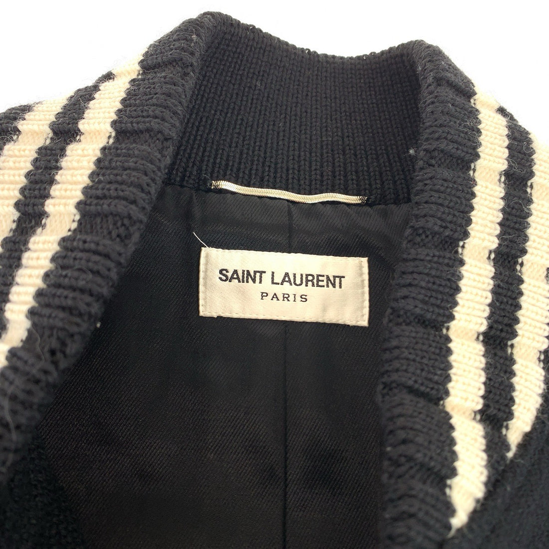 Saint Laurent Wool Teddy Jacket Black