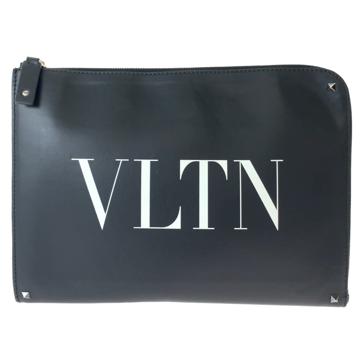 Valentino Leather Rockstud Clutch Bag