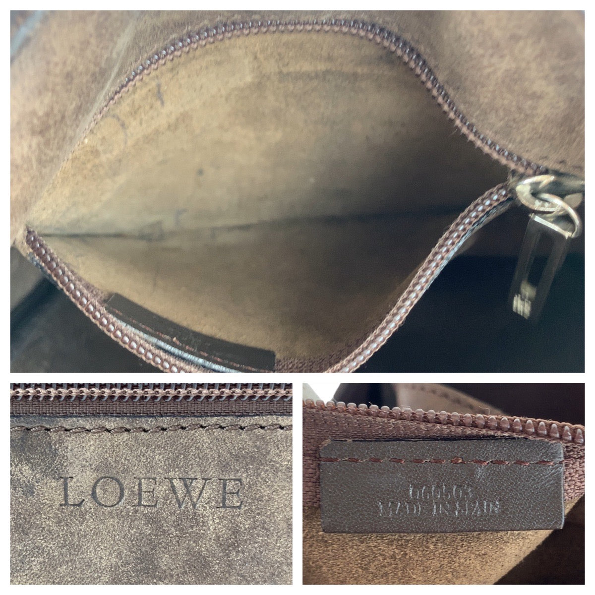 Loewe Suede Anagram Shoulder Bag Pochette in Very Good Condition