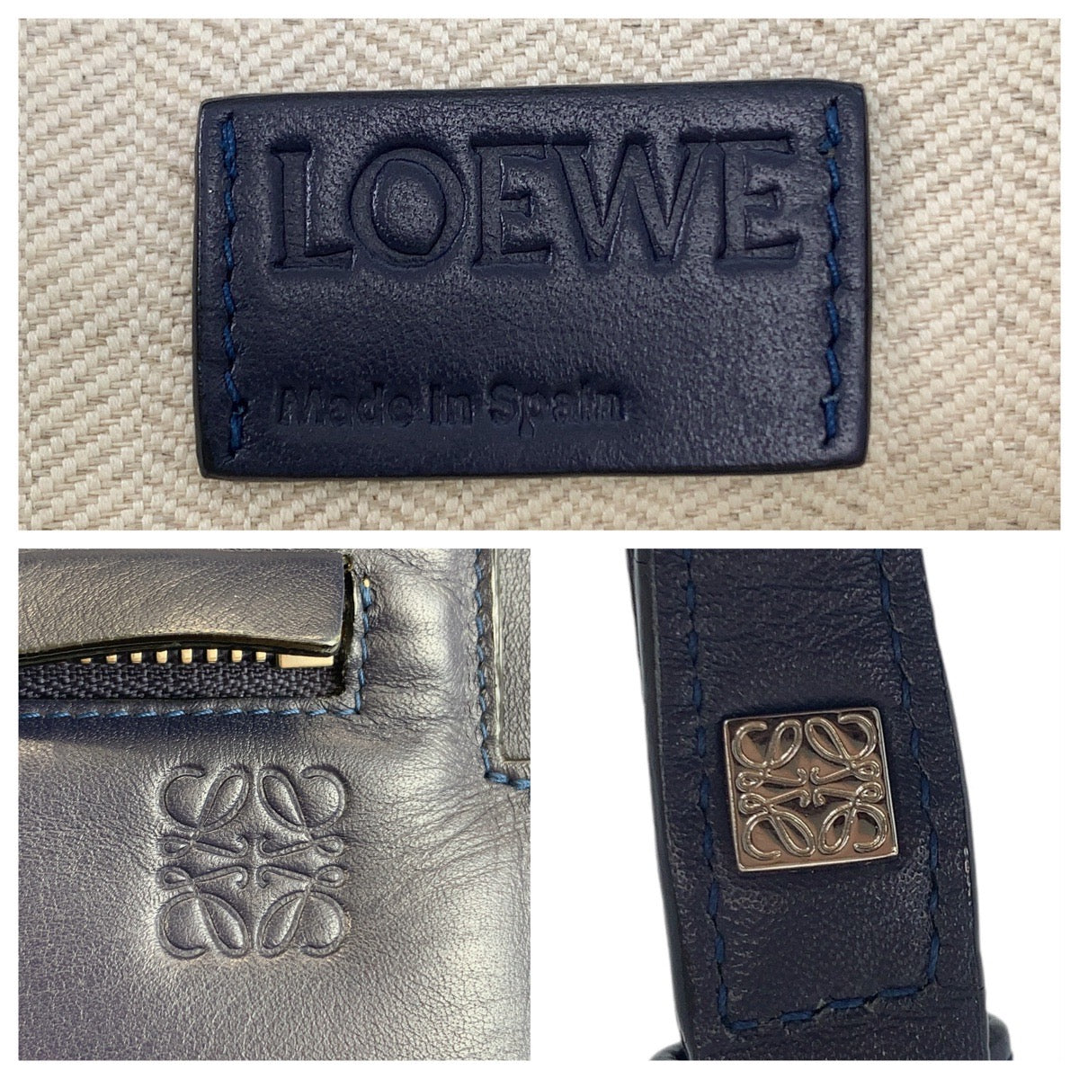 Loewe Anagram Large Double Pouch Leather Crossbody Bag in Very Good Condition