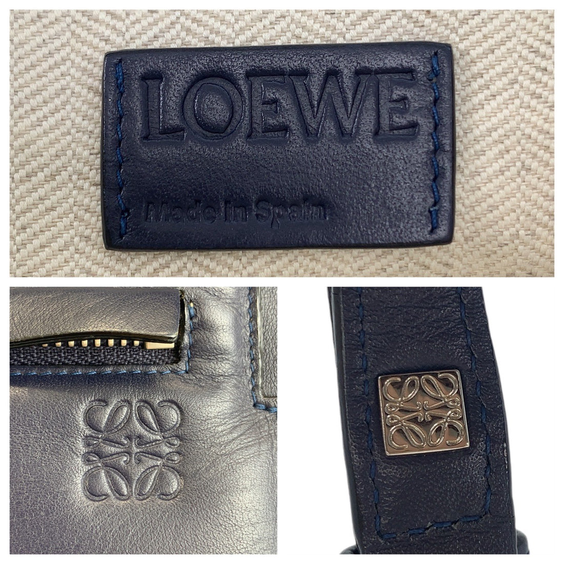 Loewe Anagram Large Double Pouch Leather Crossbody