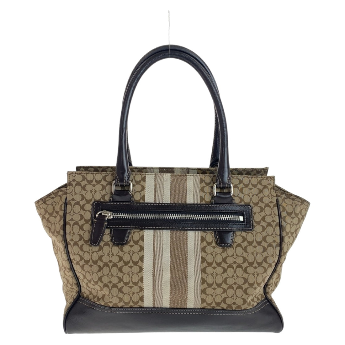 Coach Mini Signature Canvas Leather Tote Bag