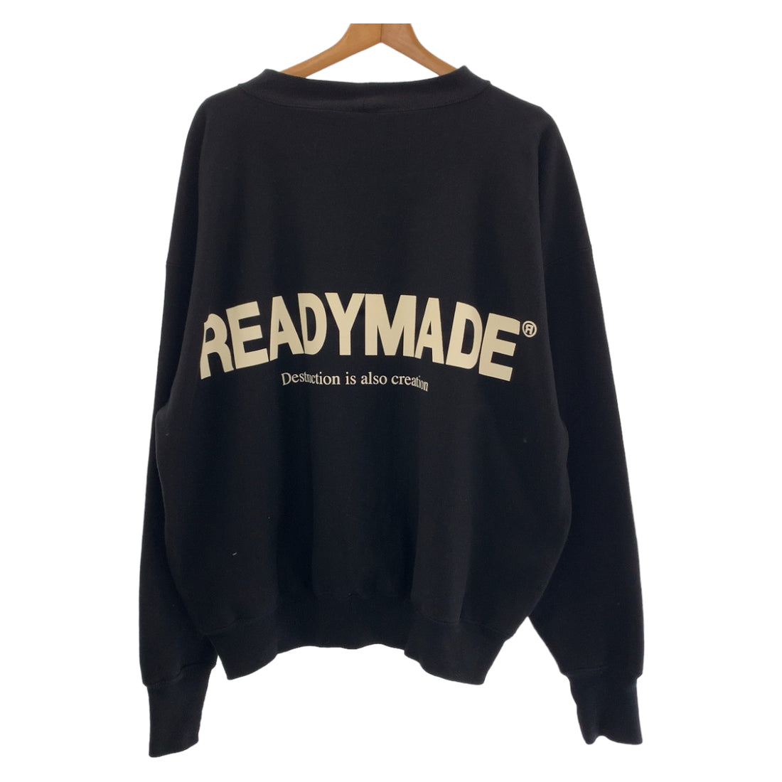 READY MADE Smile Cotton Sweatshirt XL Black in Very Good Condition