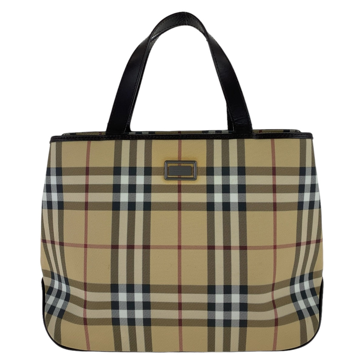 Burberry Check Canvas Tote Bag in Very Good Condition