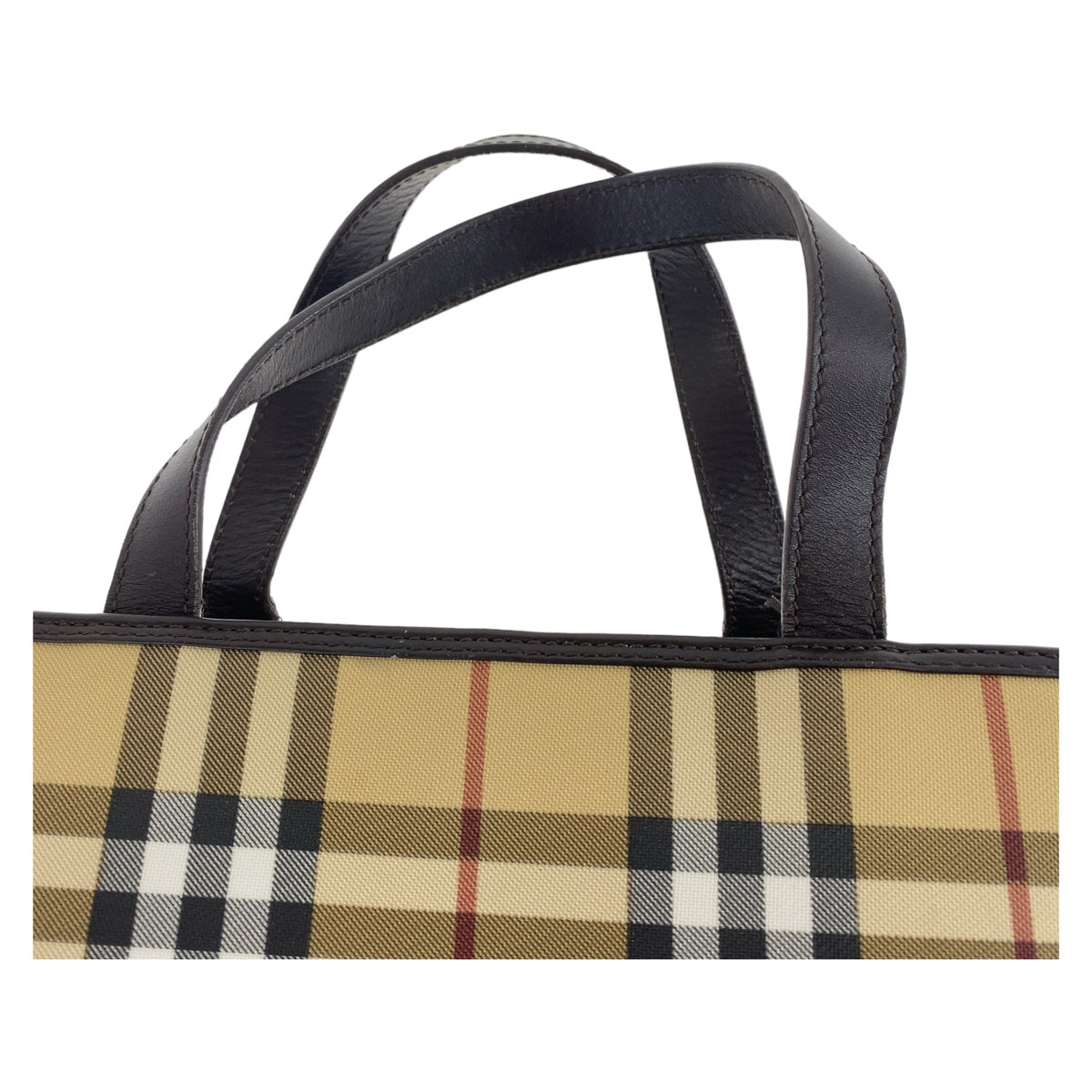 Burberry Check Canvas Tote Bag