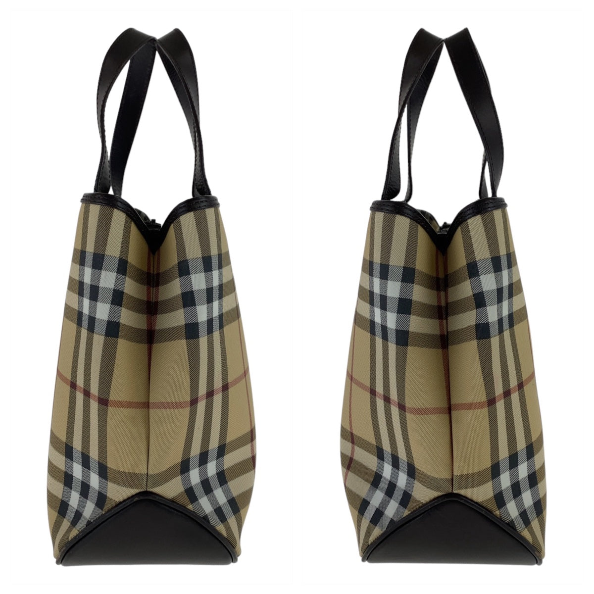 Burberry Canvas Checkered Tote Bag in Very Good Condition