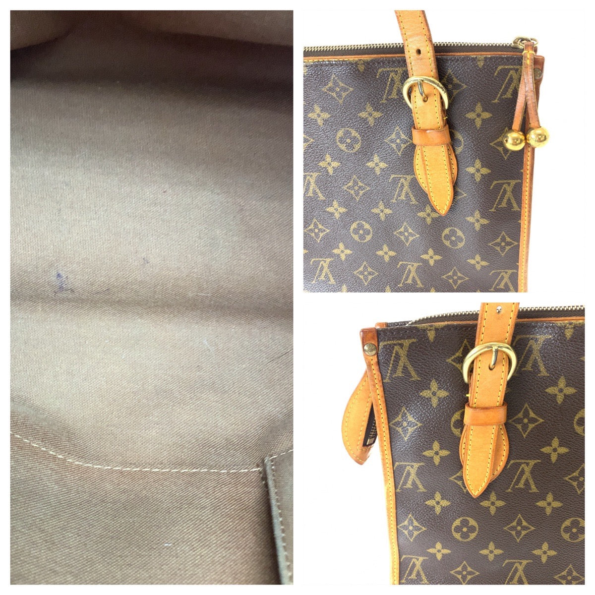 Louis Vuitton Monogram Popincourt Tote Bag M40007 in Very Good Condition