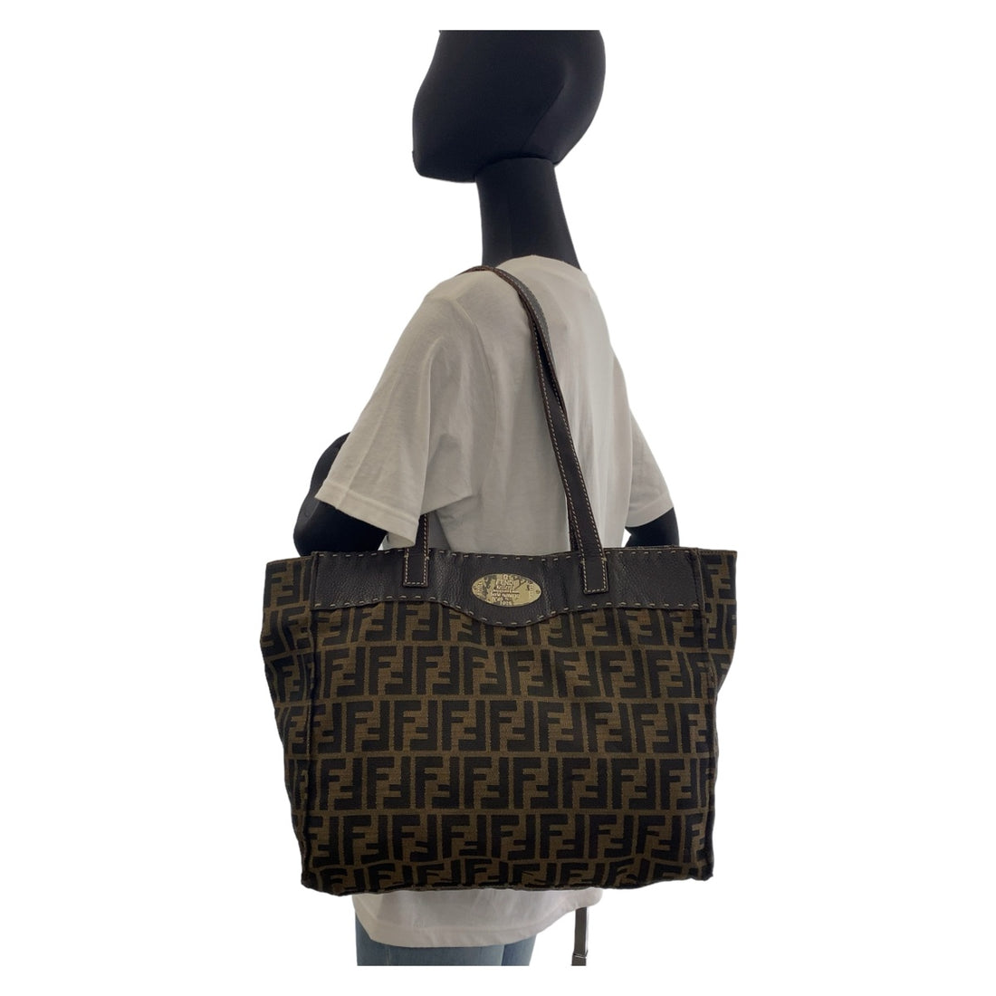 Fendi Zucca Canvas Tote Bag in Very Good Condition