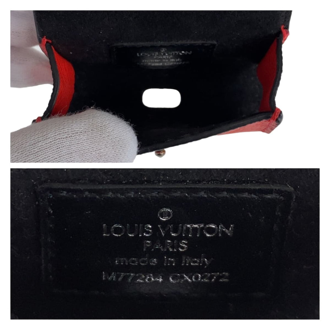 Louis Vuitton Monogram AirPods Pro Case Red PVC