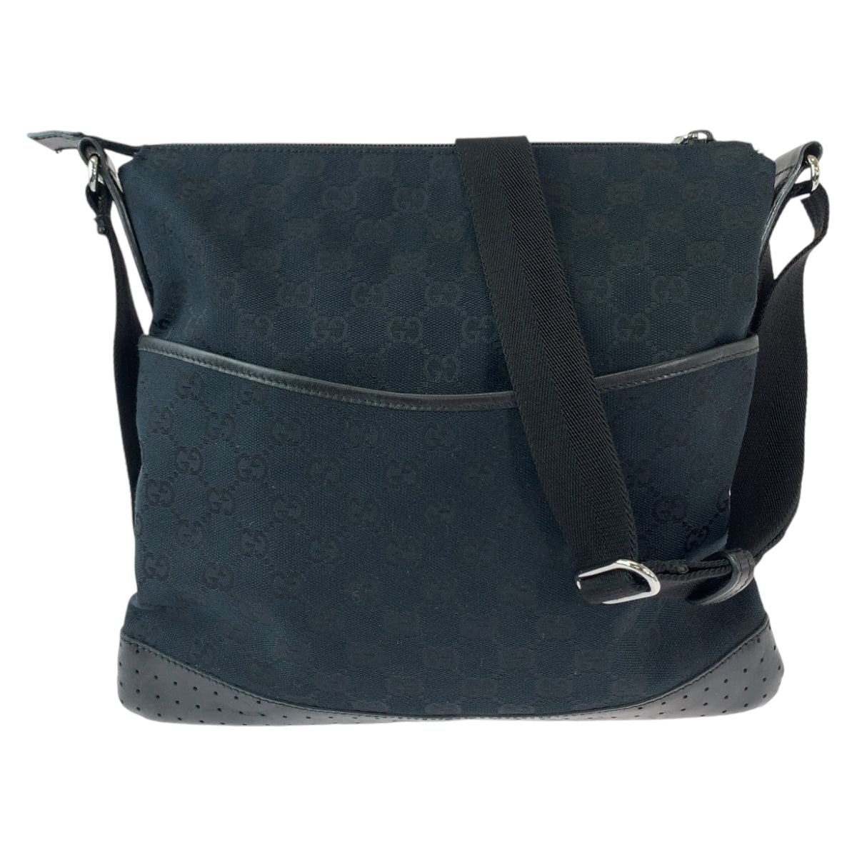 Gucci Black GG Canvas Shoulder Bag