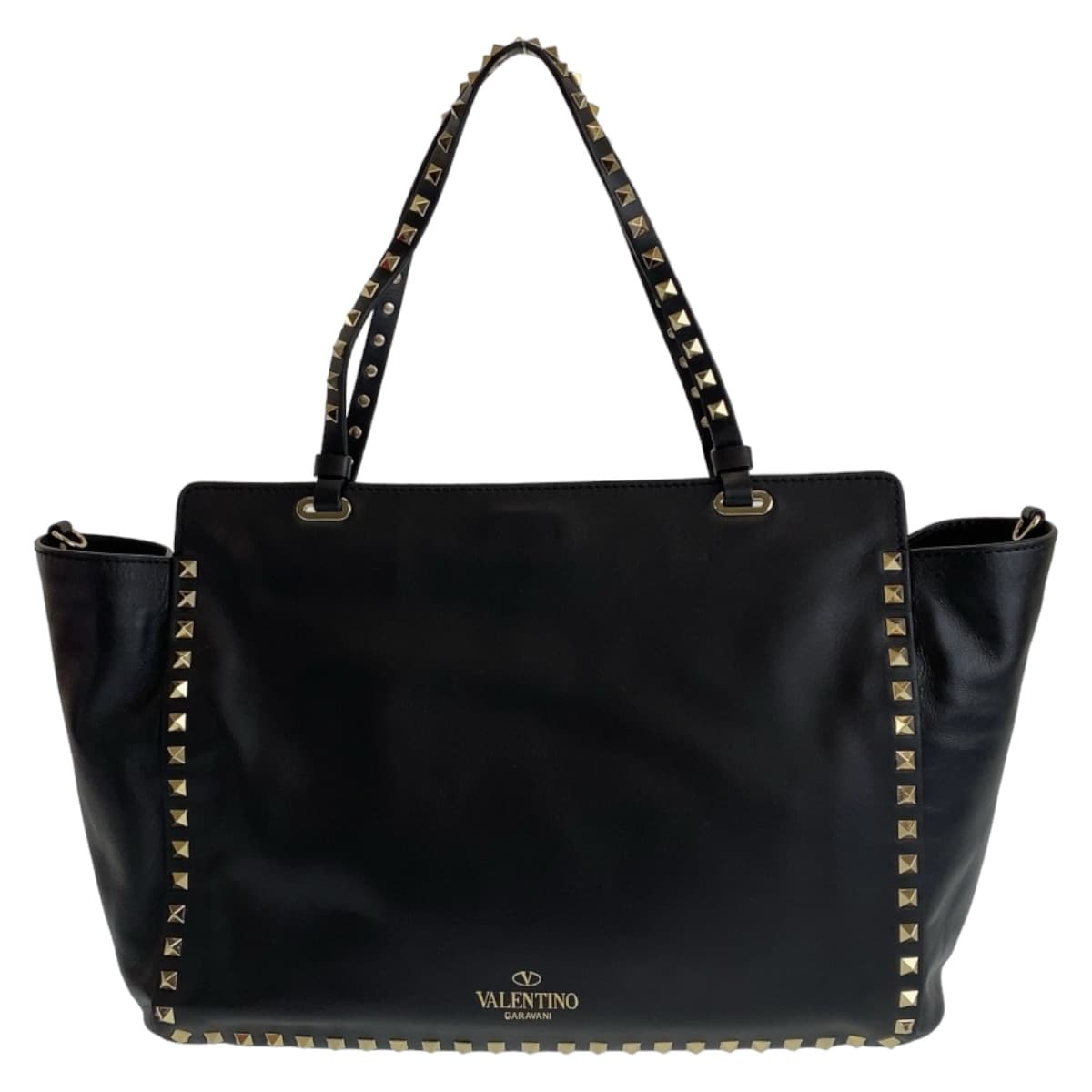 Valentino Leather Rockstuds Tote Bag