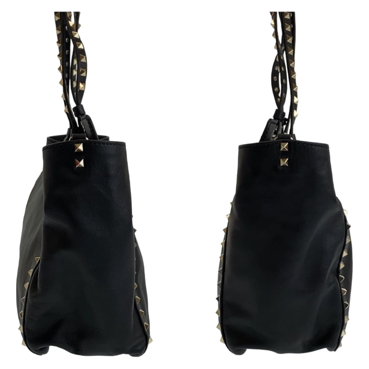 Valentino Leather Rockstuds Tote Bag