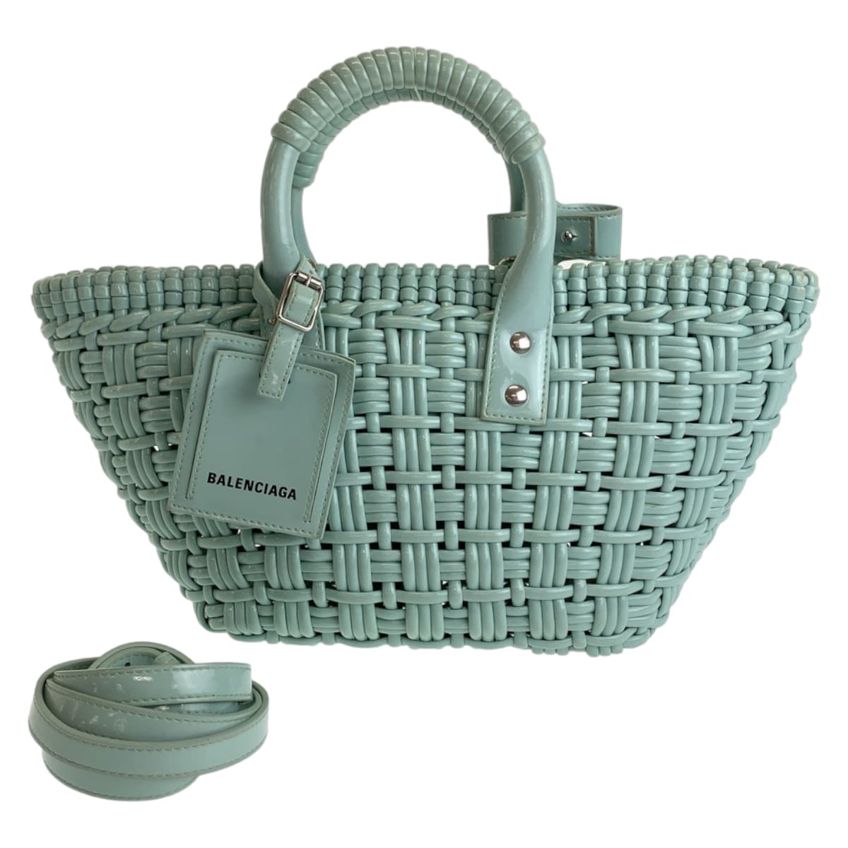 Balenciaga Enamel Basket Bistro XS Tote Bag