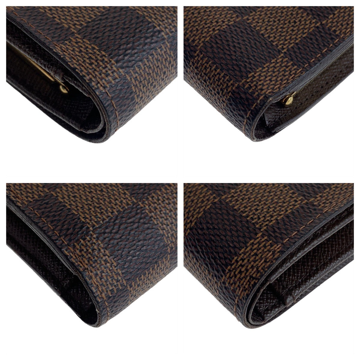 Louis Vuitton Damier Portefeuille Viennois Compact Wallet N61674 in Very Good Condition