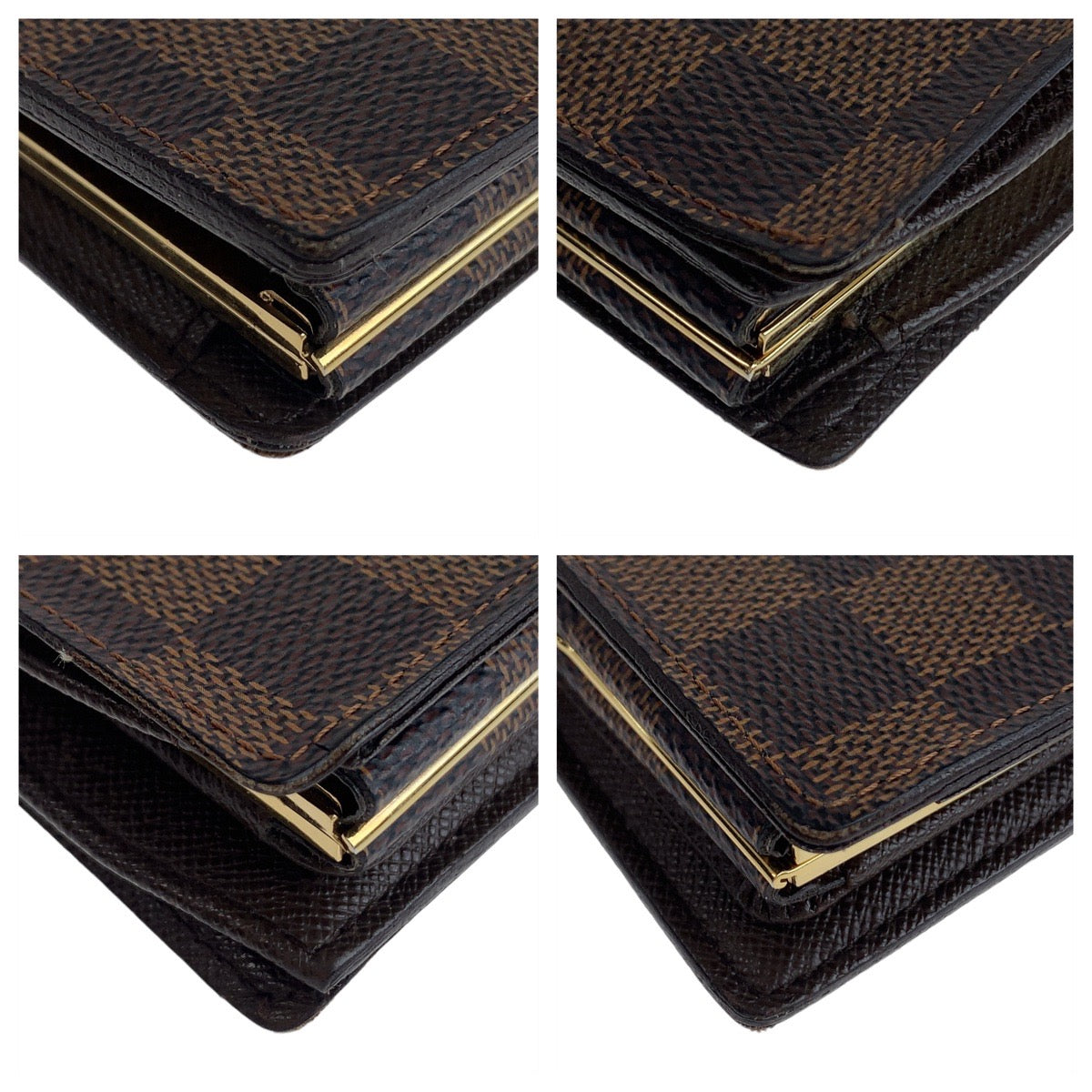 Louis Vuitton Damier Portefeuille Viennois Compact Wallet N61674 in Very Good Condition