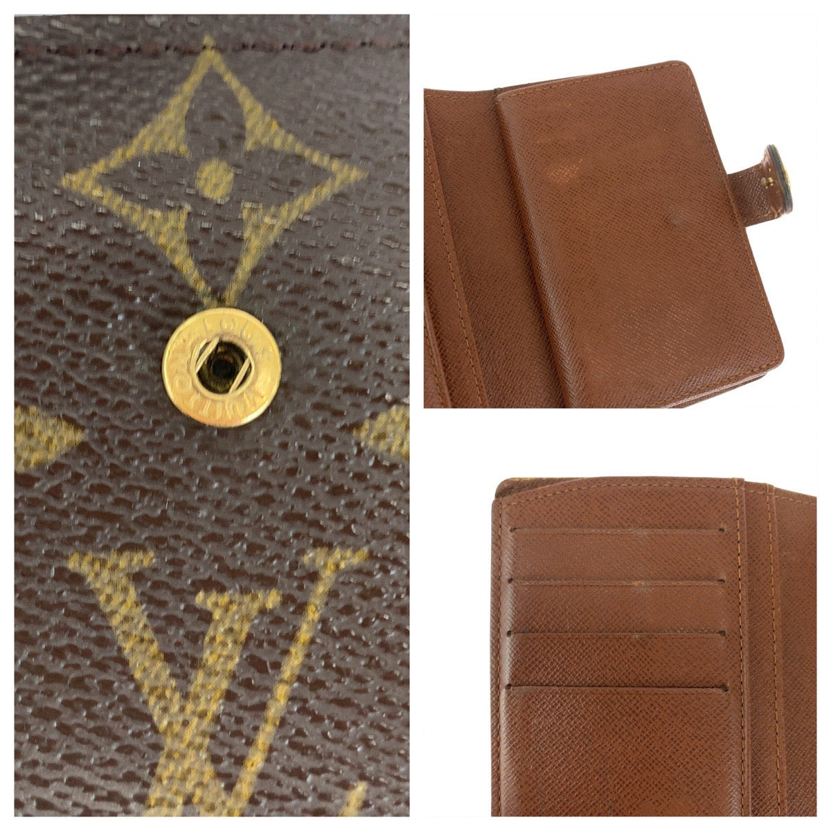 Louis Vuitton Monogram Portefeuille Viennois Compact Wallet M61674 in Very Good Condition