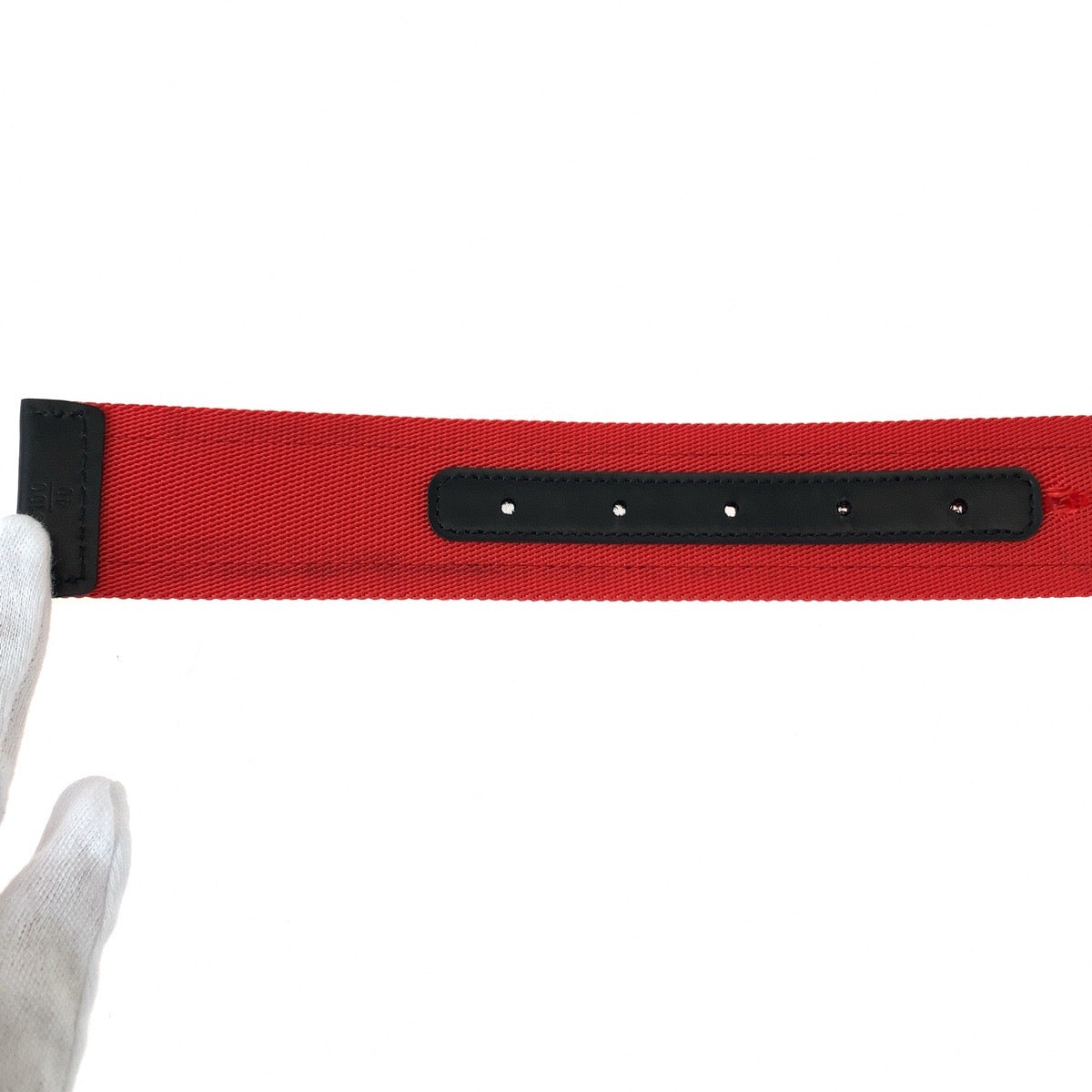 Louis Vuitton Monogram Eclipse Belt Black Red PVC