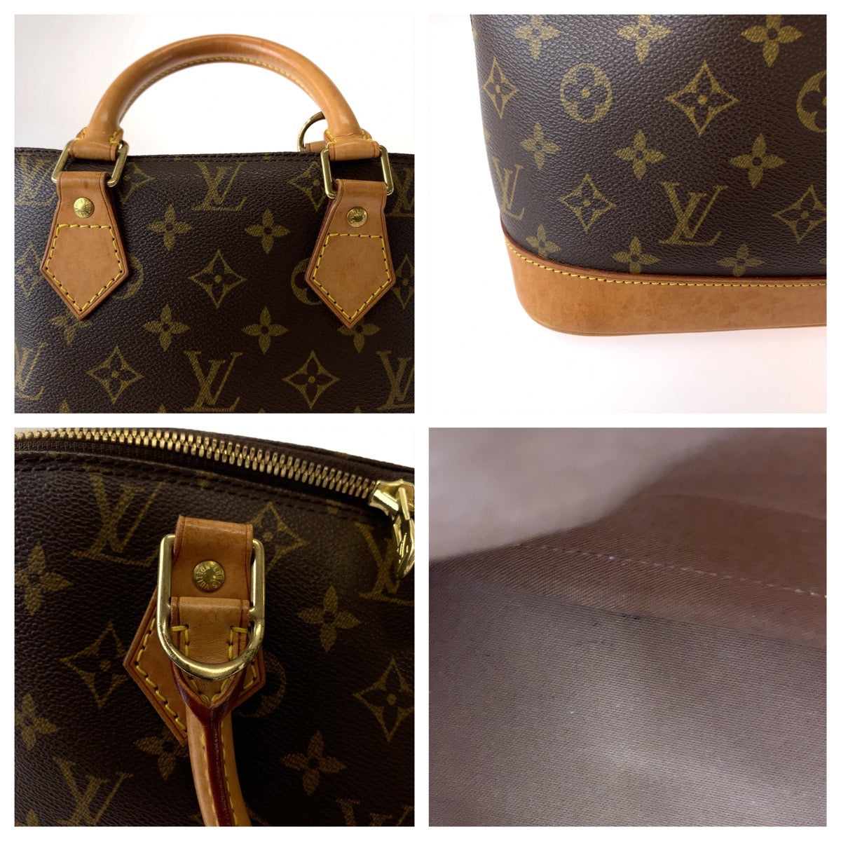 Louis Vuitton Monogram Alma Handbag M51130 in Very Good Condition