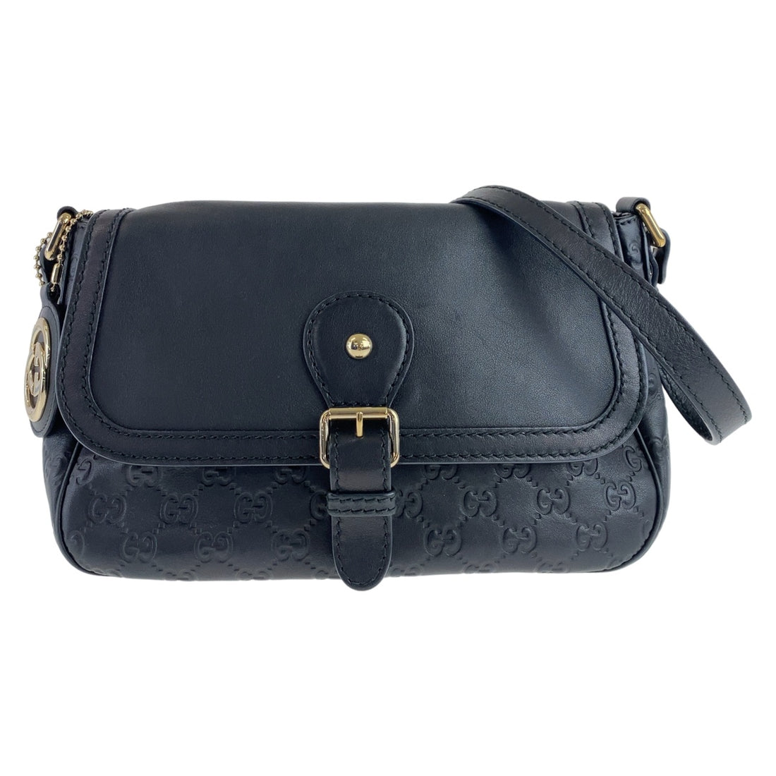 Gucci Leather Shoulder Bag Black