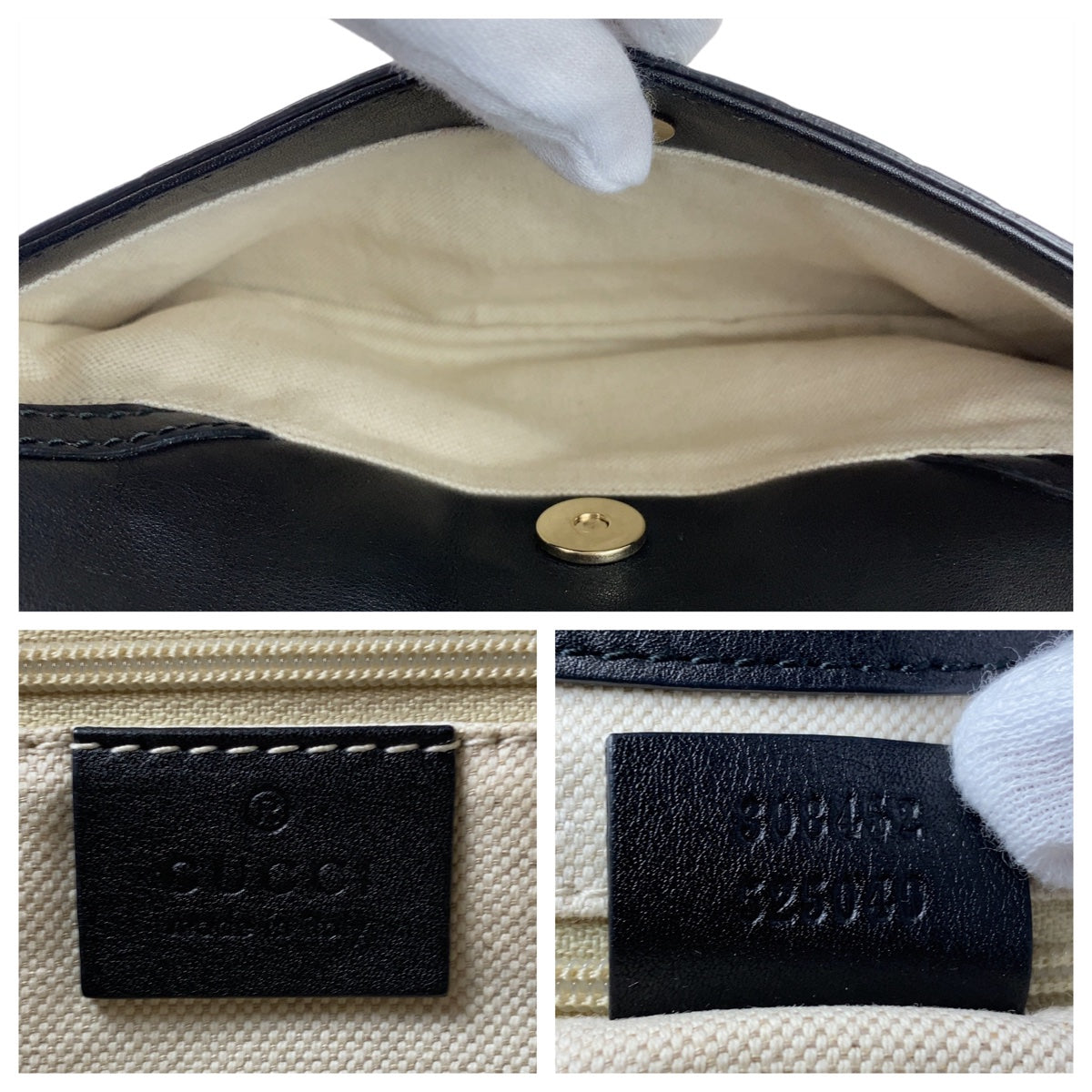 Gucci Leather Shoulder Bag Black