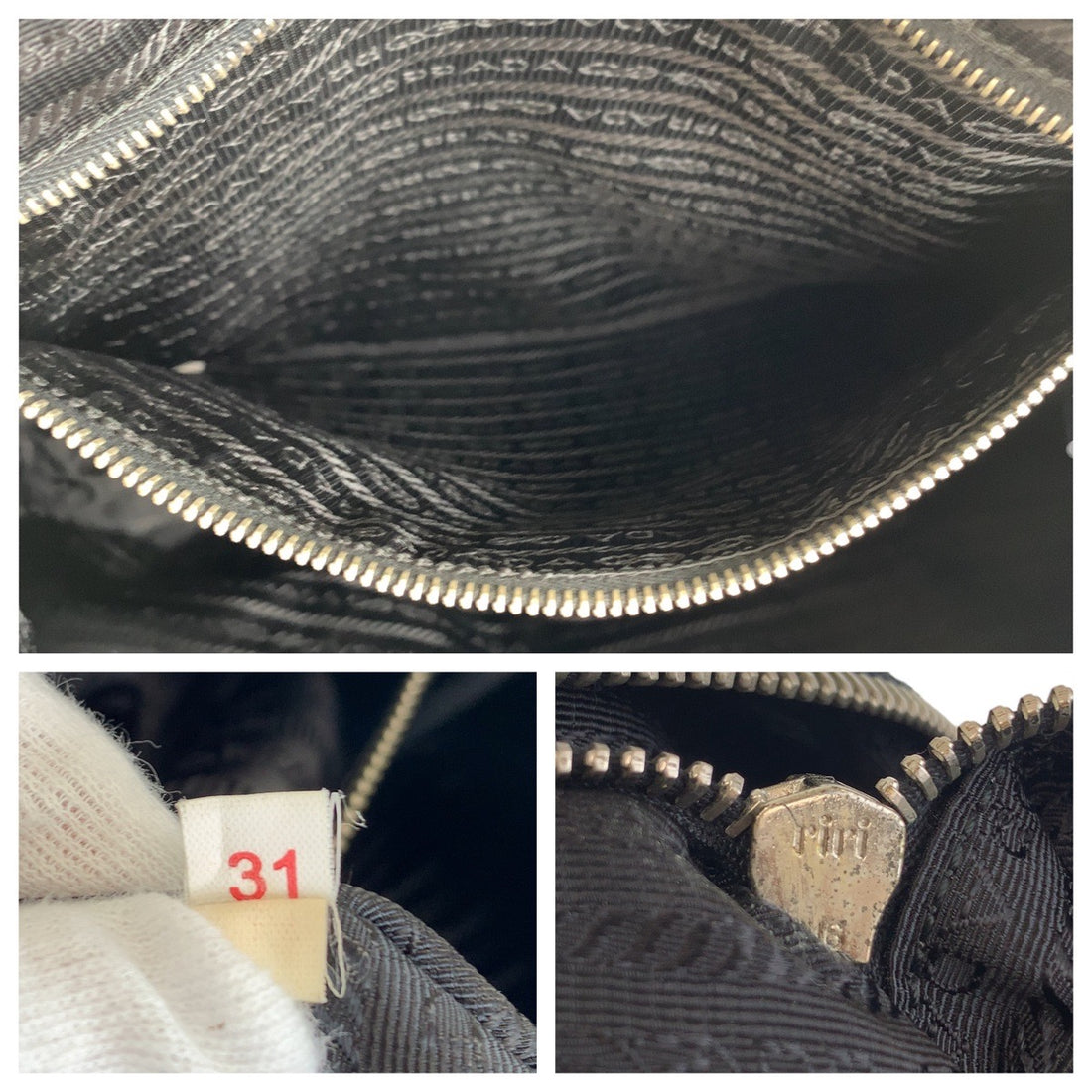 Prada Nylon Leather Tessuto Logo Tote Bag