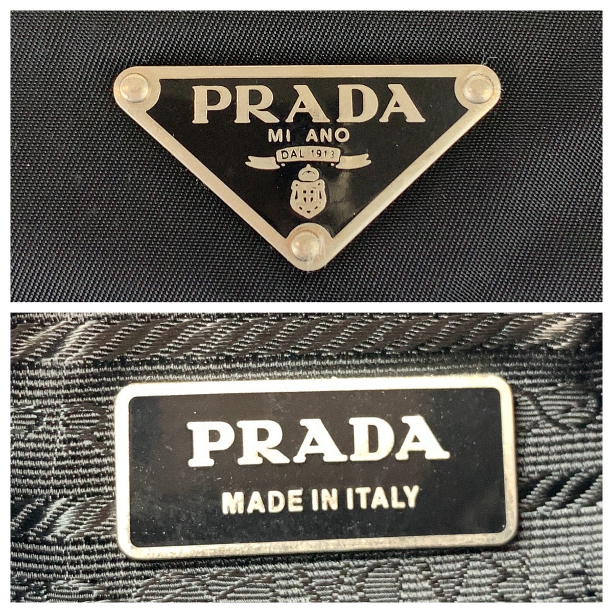 Prada Nylon Leather Python Tessuto Logo Shoulder Bag