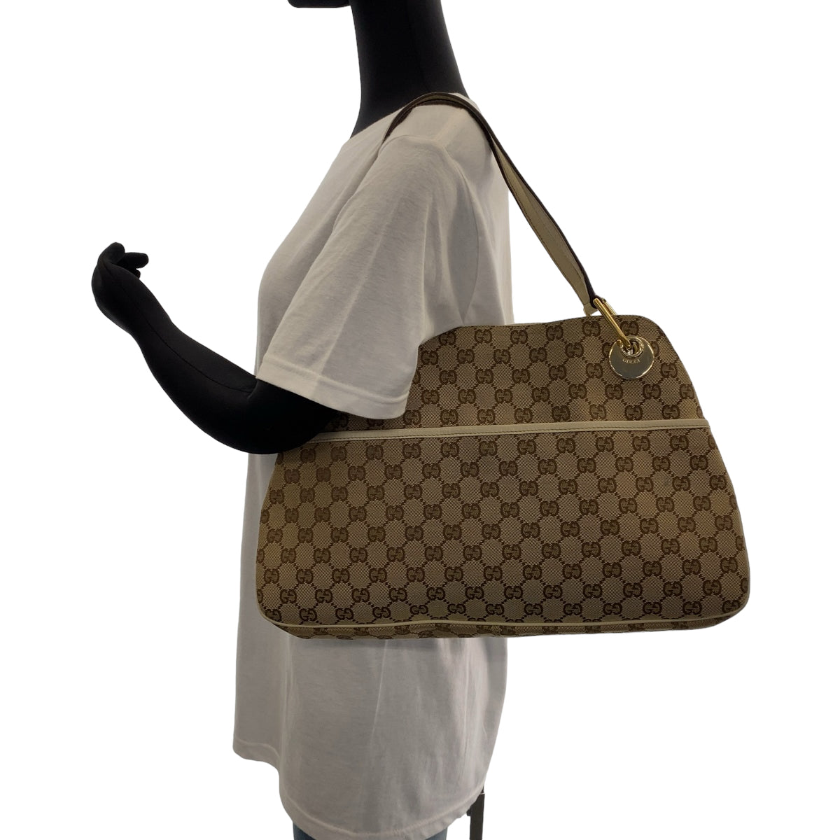 Gucci GG Canvas Shoulder Tote Bag 121023 in Very Good Condition