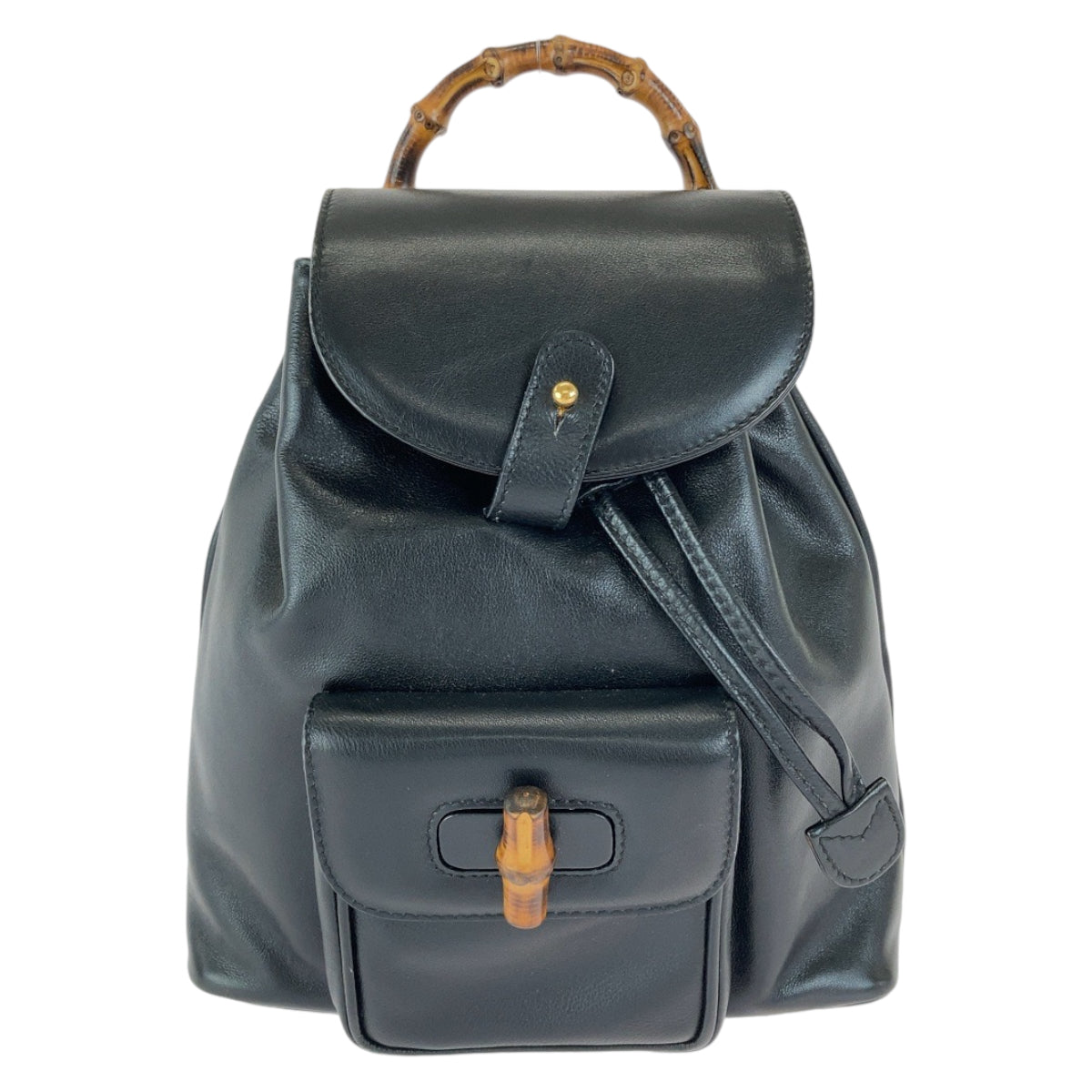 Gucci Vintage Bamboo Leather Backpack