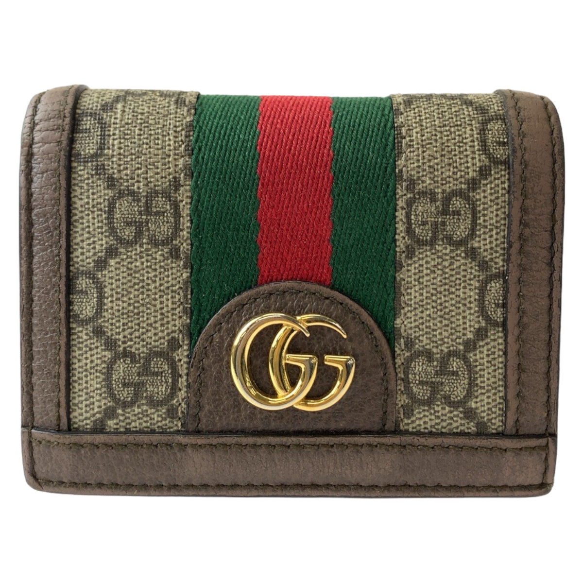 Gucci Ophidia GG Supreme Canvas Compact Wallet in Very Good Condition