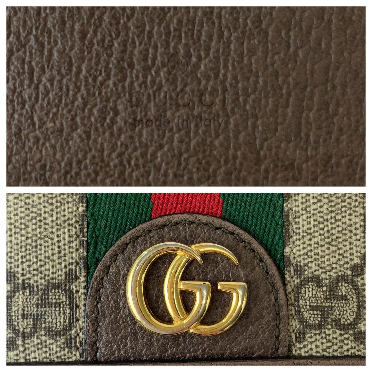 Gucci Ophidia GG Supreme Canvas Compact Wallet in Very Good Condition