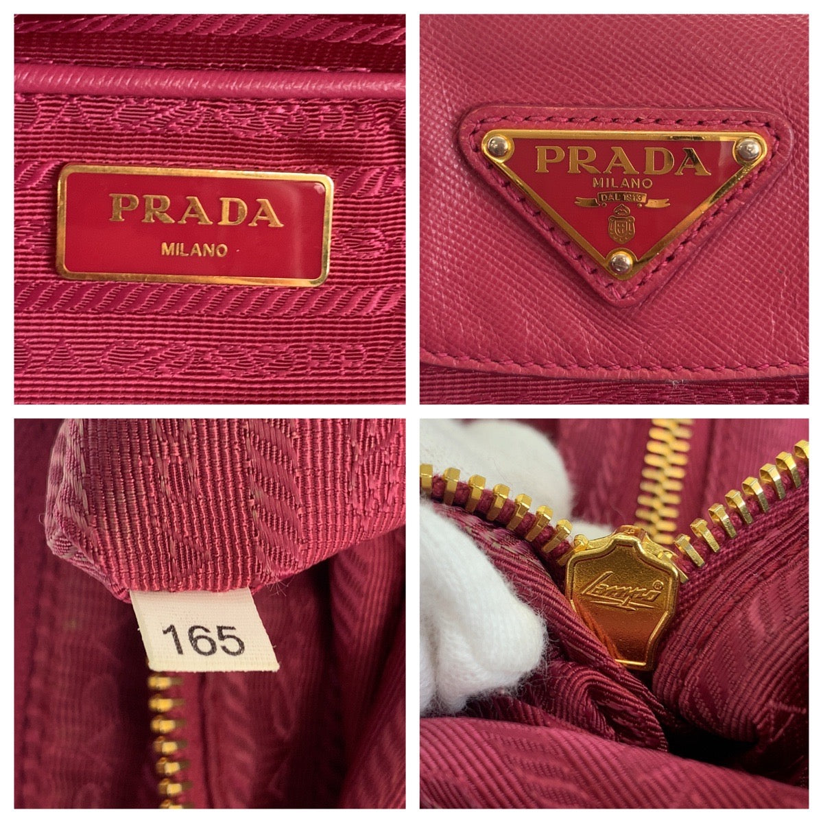 Prada Saffiano Ibisco Leather Nylon Tote Bag