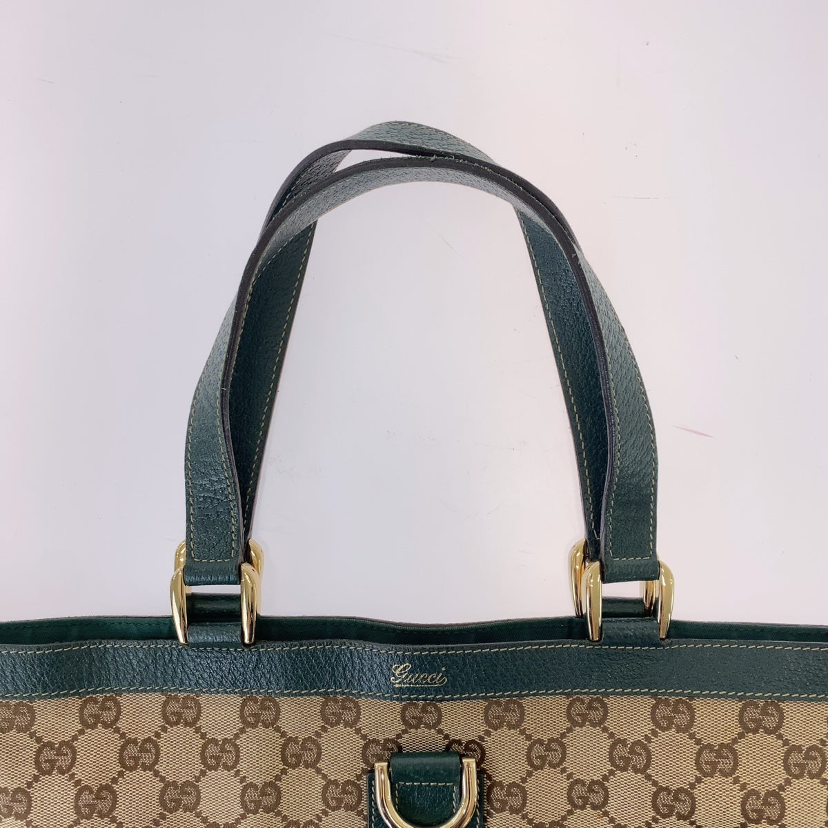 Gucci GG Canvas/Leather Abbey Tote Bag 141472 in Very Good Condition