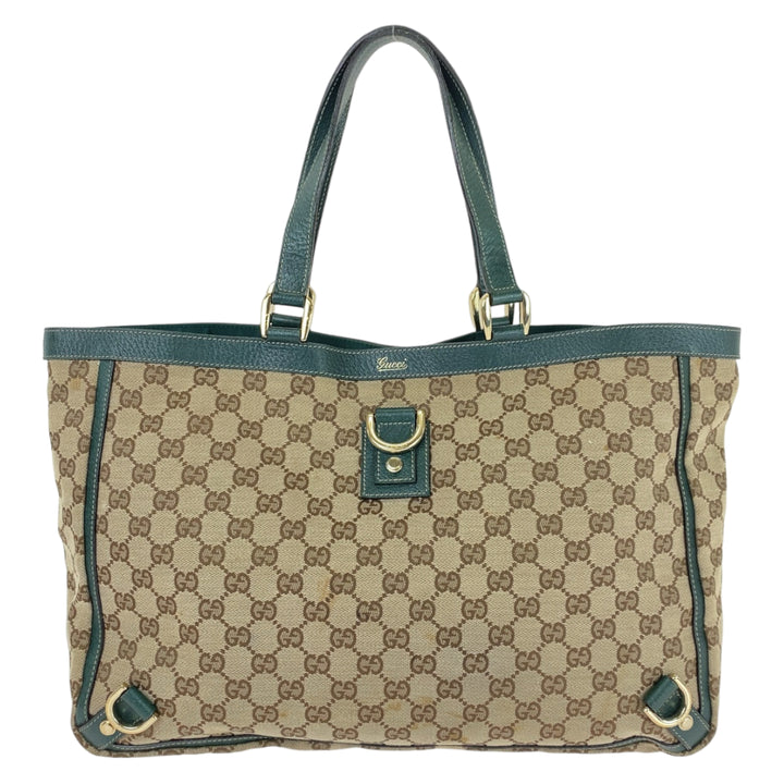 Gucci Abby GG Canvas Leather Tote Bag