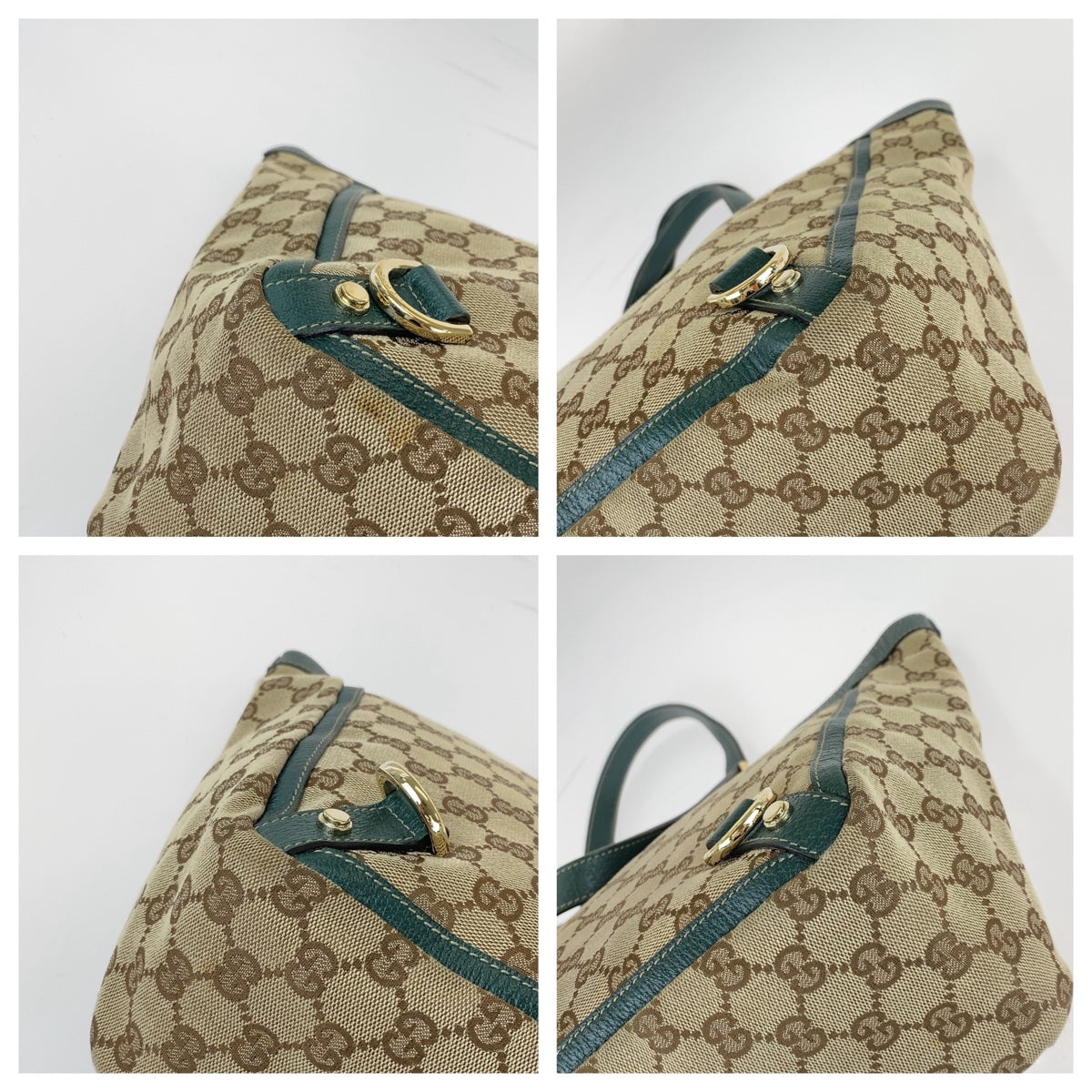 Gucci GG Canvas/Leather Abbey Tote Bag 141472 in Very Good Condition